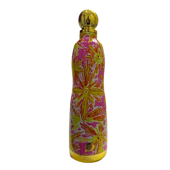 Lilly Pulitzer Limited Edition Squeeze The Day Water Bottle 24 oz Pink, Yellow, - Picture 2 of 9